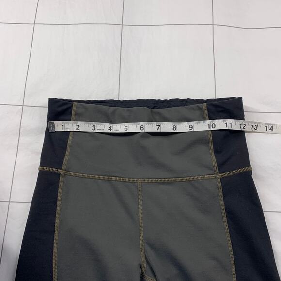 Athleta Leggings Womens XS Green Black Spar Colorblock Athletic Active Gym Run - Picture 8 of 11
